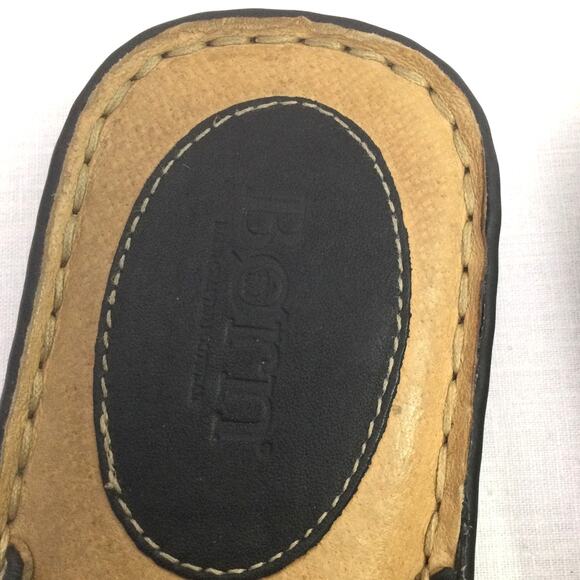 Born Leather Thong Open Toe Comfort Flip Flop Sandal Women's Black Size 9 - Picture 3 of 13